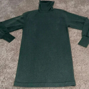 Grey State Helen Turtleneck Sweater Dress - Green Recycled Cotton - NWT - XS - M